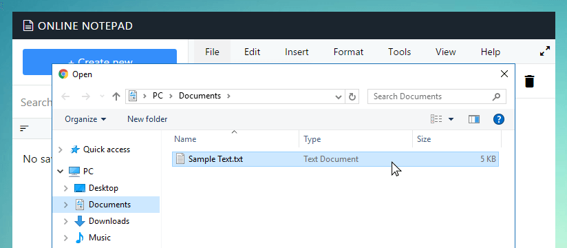 Open file dialog in Erainfo